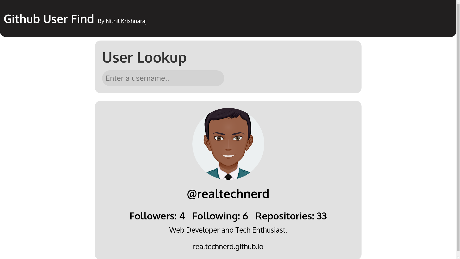 Github User Lookup